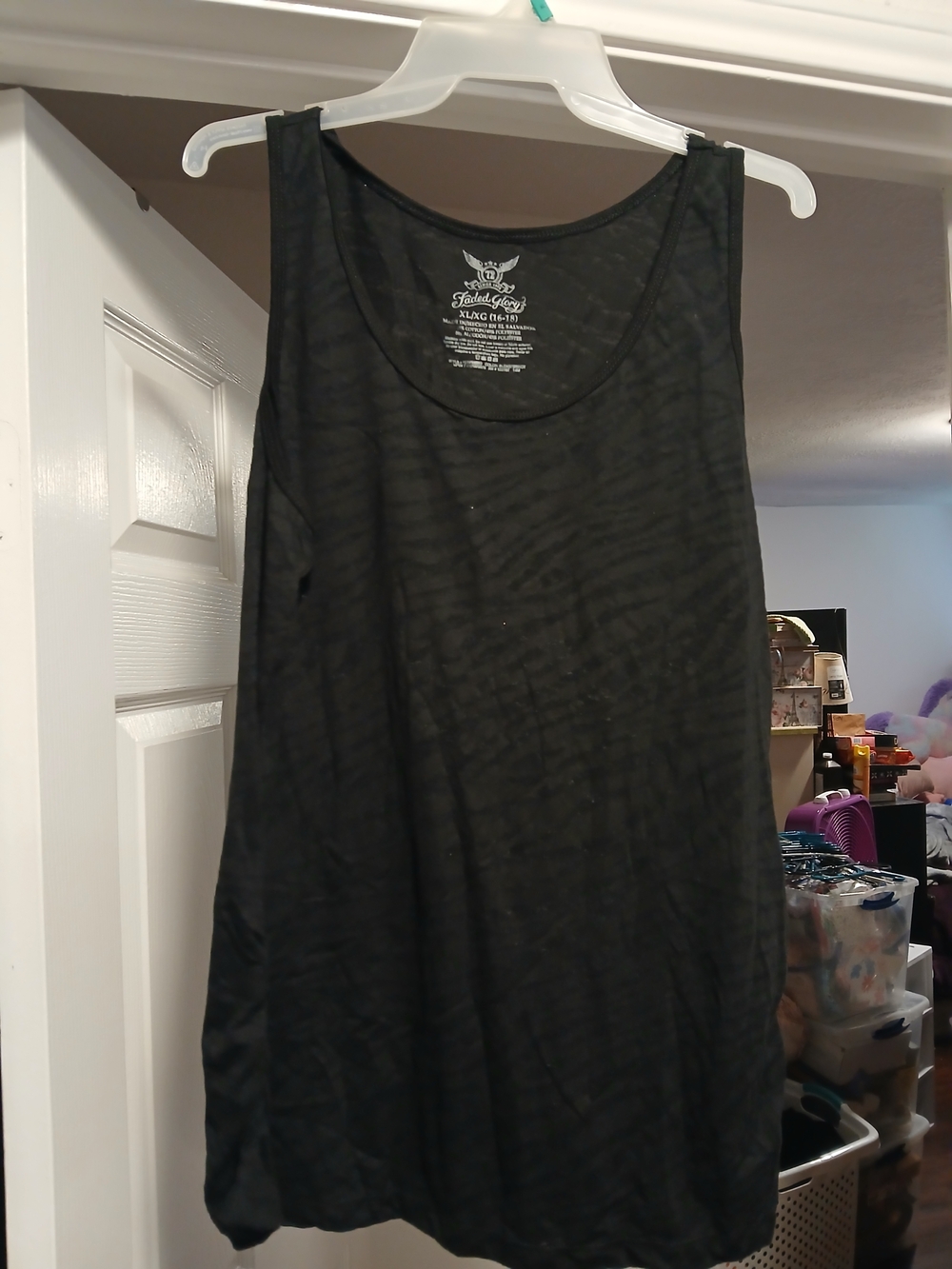 Faded Glory Black Scoop Neck Tank Top